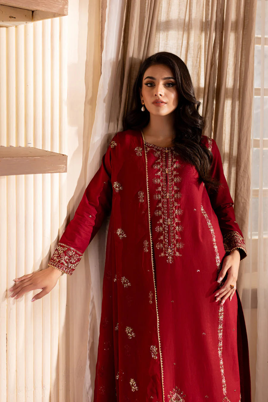 Rhaenyra 3Pc - Embroidered Lawn Dress