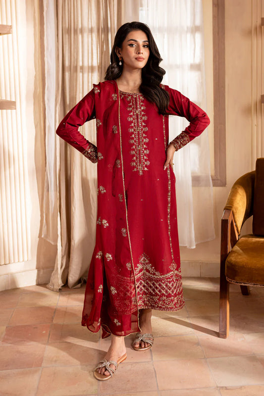 Rhaenyra 3Pc - Embroidered Lawn Dress