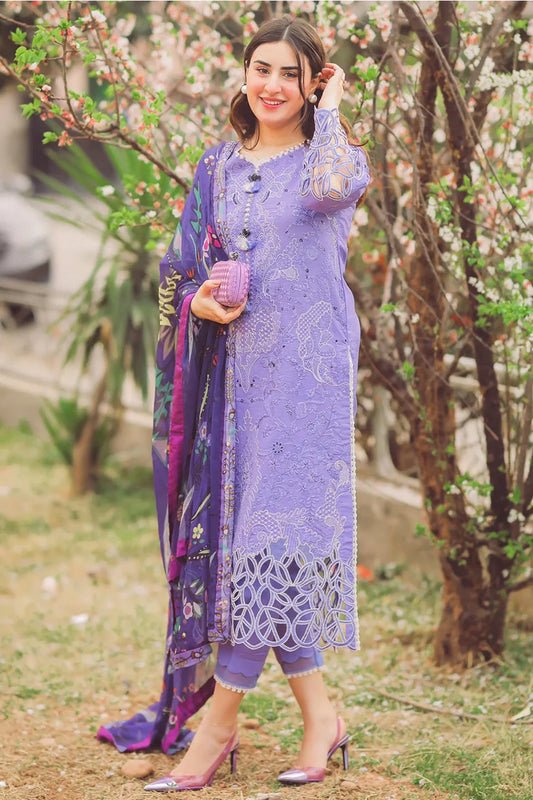 MUSHQ - 3PC DHANAK EMBROIDERED