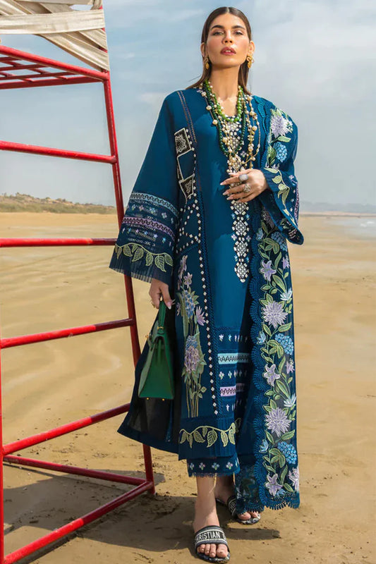 Women 3 Pc Unstitched Lawn Suit, Zaha by Elan