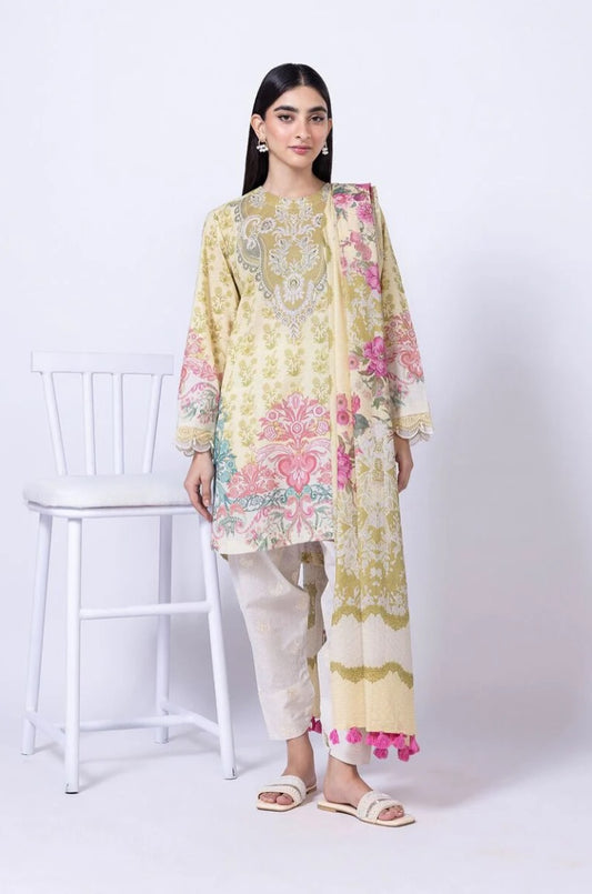 KAADI 3-Piece Unstitched Lawn Suit