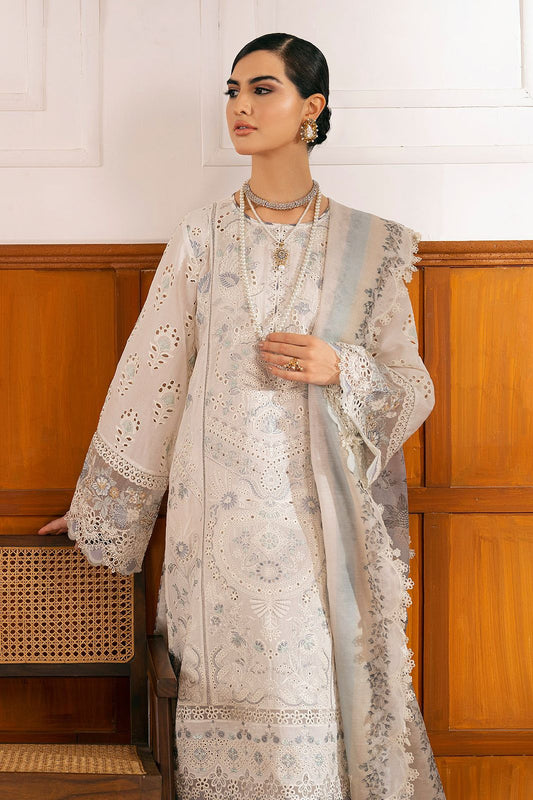 Baroque Embroidered Chikankari Lawn 3 pc