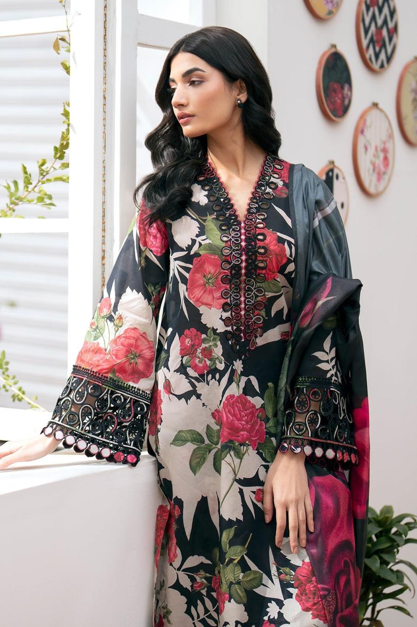 Women's Unstitched Lawn 3Pc Suit