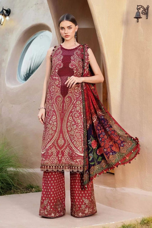 Women's Unstitched 3Pc Lawn Suit