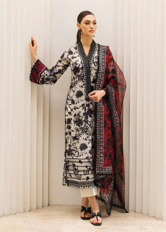 Women's Unstitched Lawn 3Pc Suit